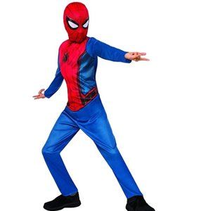 Child Boys Marvel Spider-Man Basic Costume Size Sm 4/6 L 12/14 NWT Jumpsuit Mask